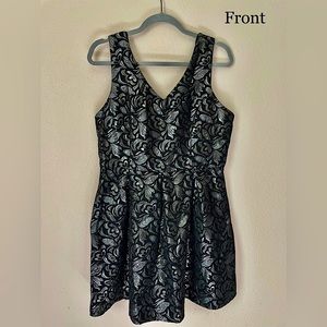 One Clothing Women's Black Silver Metallic Dress